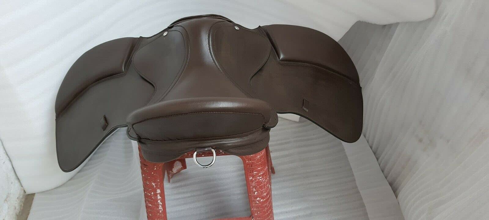 EU Silla de montar inglesa de cuero sin árbol GP todo propósito silla de montar en todos los tamaños