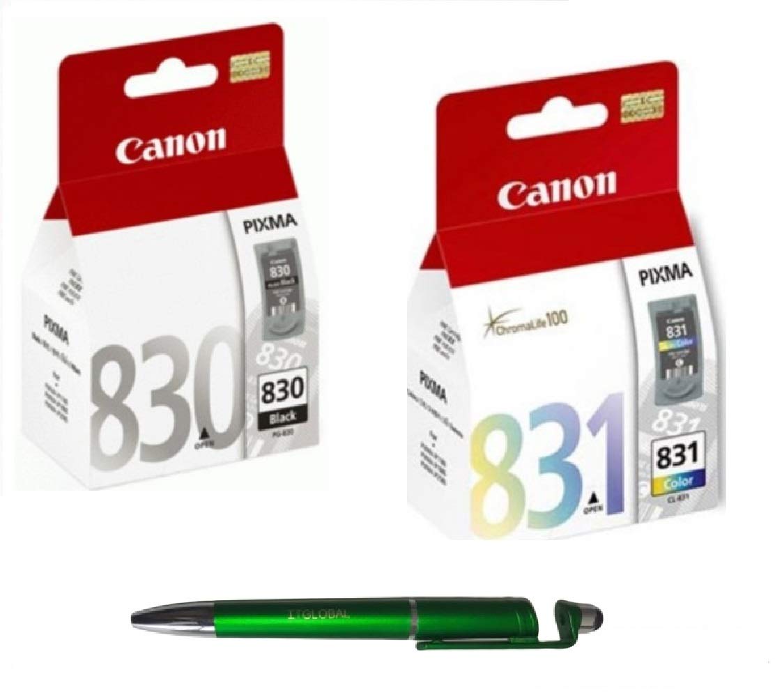 Canon 830 and 831 Ink Cartridge [Set of 2] with ITGLOBAL 3in1 Multi-Function Mobile Phone Stand, Stylus Pen, Anti-Metal Texture Rotating Ballpoint Pen (Very Colors) PG 830 CL 831 (B07DJB6GNZ) Amazon Price History, Amazon Price Tracker