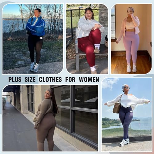 Image of MOREFEEL 3 Pack 8 inch High Waisted Biker Shorts for Women, Casual Summer Knee Length Tummy Control Running Athletic Yoga Shorts