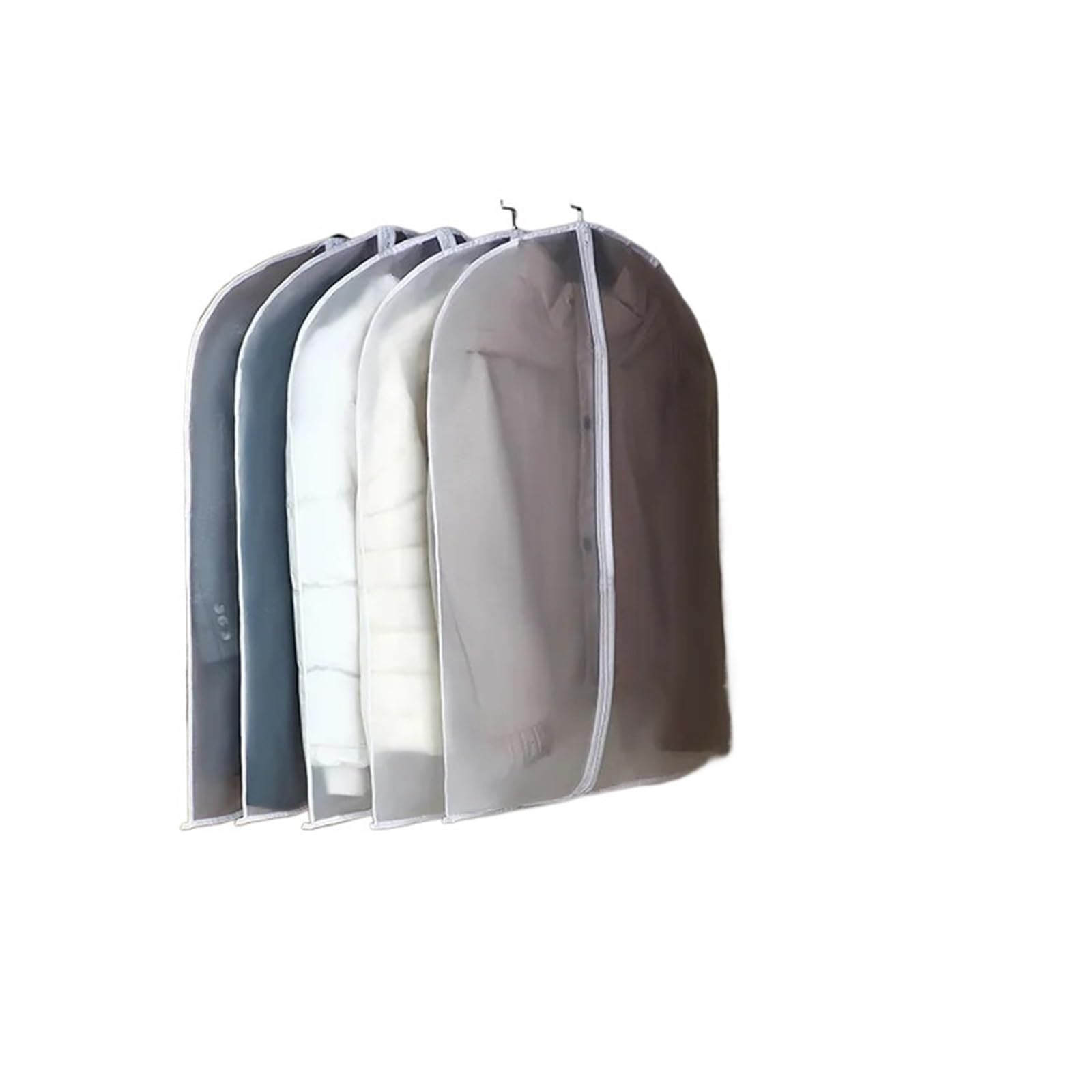clothes dust bag Clothes Hanging Dust Cover Wedding Dress Suit Coat Storage Bag Transparent Fully Enclosed With Zipper for home(60X80CM,2PCS)