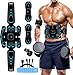 Queath EMS Trainingsgerät, Bauchmuskeltrainer, USB-Wiederaufladbarer Tragbarer Muskelstimulator, 6 Modi & 9 Intensitäten, Bauchtrainer Elektrisch für Bauch, Arm, Bein-Fitness Trainings Gang