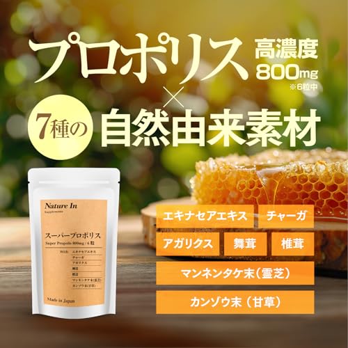 Nature In プロポリス800mgサプリ180粒