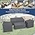 Outdoor Furniture Cover Waterproof, STARTWO 4 Piece Patio Furniture Covers Set, Heavy Duty Lawn Patio Covers for 1xSofa Cover, 2xChair Covers, 1xCoffee Table Cover with Windproof Buckle Strap, Grey