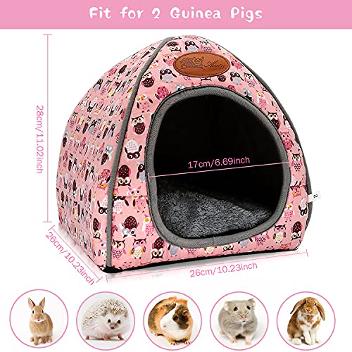 Image of BWOGUE Guinea Pig House Bed Cozy Hamster Cave Large Hideout for Dwarf Rabbits Hedgehog Bearded Dragon Winter Nest Hamster Cage Accessories