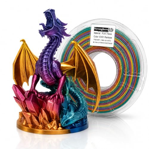 Image of PLA Rainbow Silk Filament,Multi Color,Net Weight 1kg(2.2lbs) Accuracy + /-0.05mm