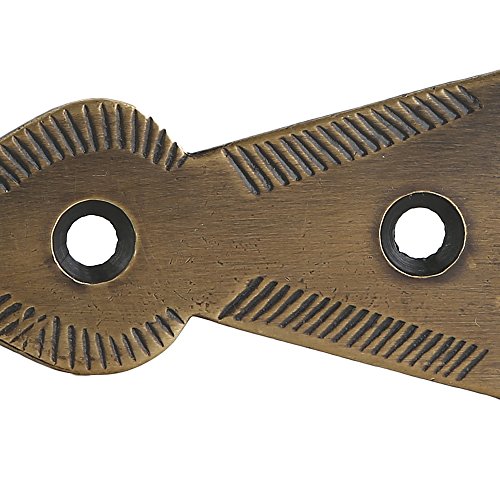 Image of Set of 4 Brass 90 Degree Spade Trunk Corners, Antique Brass Finish, Edge Guard Table Cabinet Protector, Solid Metal Furniture Decor, Decorative Corner Brackets