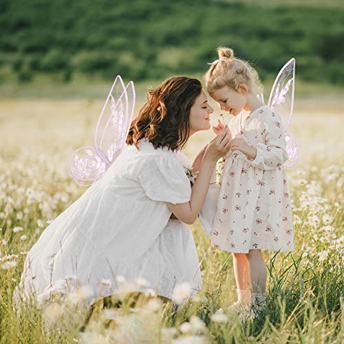 Leiwo Fairy Wings For Adults, Butterfly Wings For Women, Sparkling Sheer Wings For Girls, Suitable For Halloween Costume Dress Up Cosplay (Pink) #TOP3