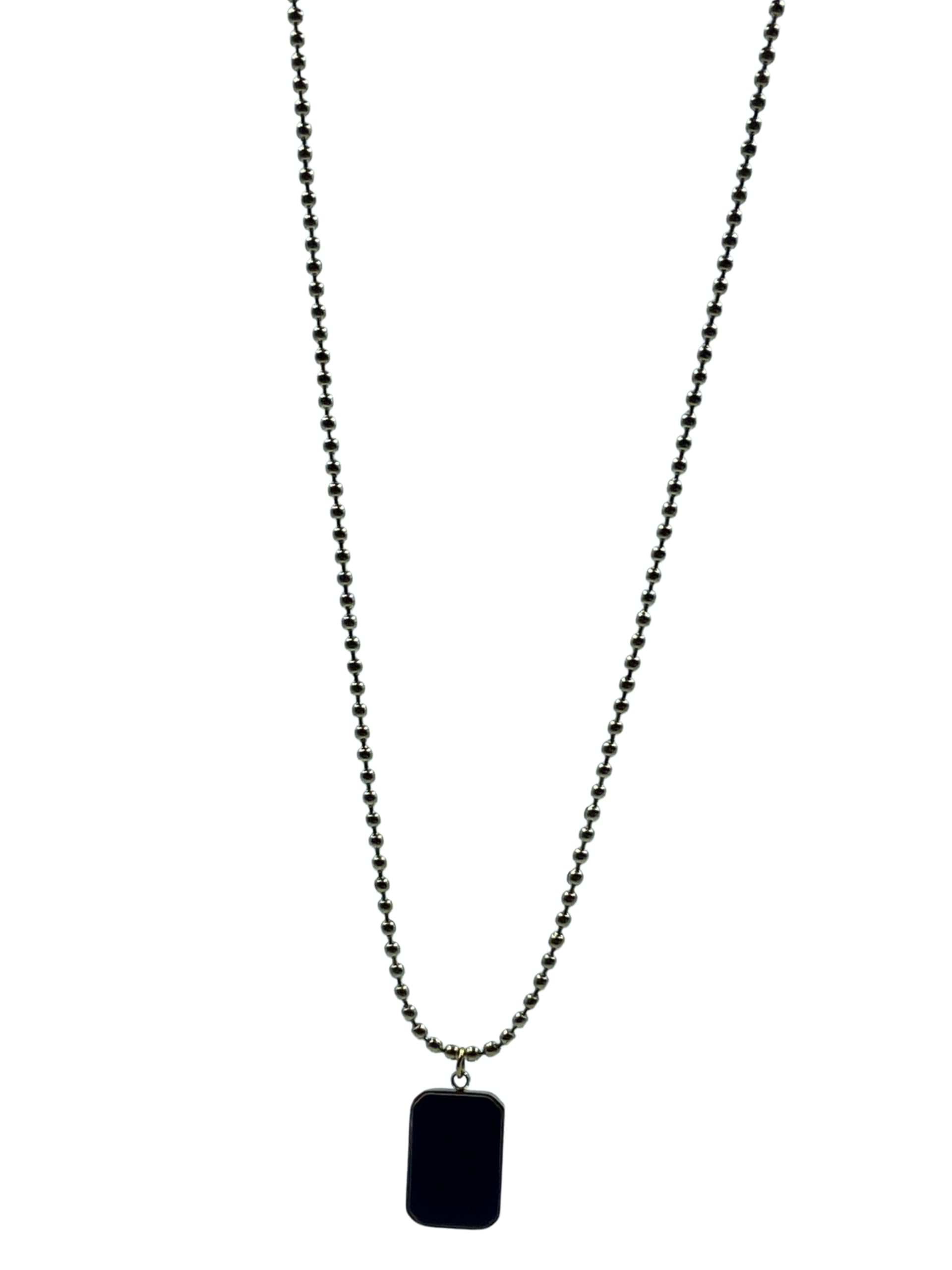 Minimalist Black Pendant Ball Chain Necklace Imitation Fashion Jewellery-image-38