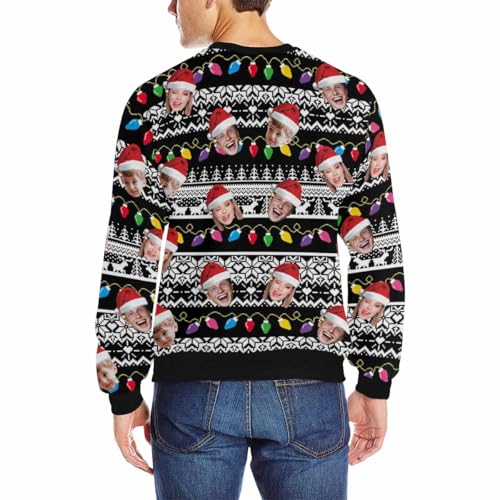 M YESCUSTOM Custom Sweatshirt for Women Men Custom Ugly Christmas Sweater Personalized Funny Faces Xms Sweaters with Pictures4