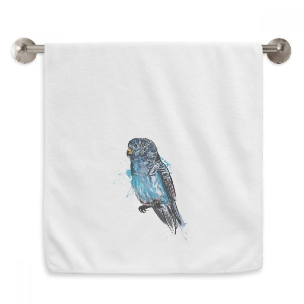 Serviettes moelleuses oiseau bleu pour une salle de bain nature