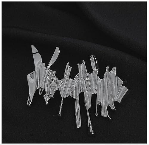 Brooch Pins Brooch Vintage Geometric Irregular Metal Brooch Women's Clothing Gifts Decor Gifts Bow Tie Brooches For Women Fashion (Color : A, Size : 6X6.8Cm) #TOP5