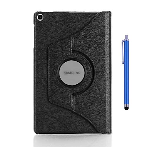 Funda Flyorigin Compatible con Galaxy Tab A 10.1(2019)Piel sintética de primera calidad,multifunción,funda de soporte de 10,1 "Rotación de 360 grados,con función de despertador automático+Stylus pluma Cover