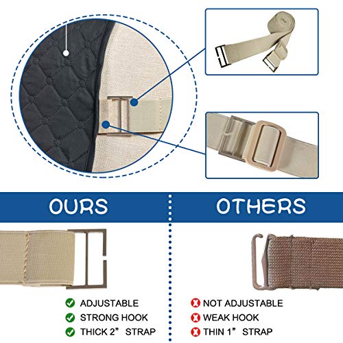 Honest Outfitters Reversible Recliner Slipcover, Water Resistant Cover With Side Pockets,Washable Recliner Protector Cover With Elastic Straps For Pets Kids Children Dog (23In,Black&Dark Grey) #TOP5