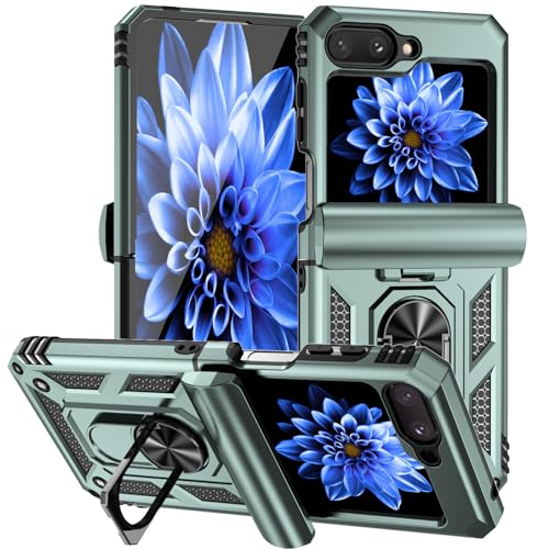 Coque rigide Samsung Z Flip 5 verte pour protéger votre téléphone portable lors de vos sorties