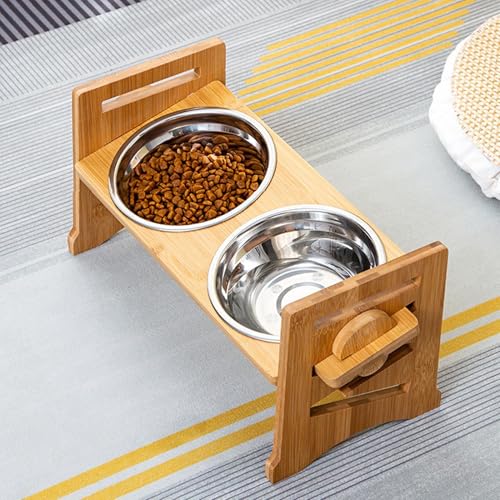 Gamelles surélevées pour chien dotées d'un support portable réglable