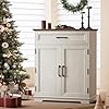Kitchen storage cabinet with drawer buffet cabinet with storable door modern floor sideboard white freestanding cabinet for living room entryway dining room  urban country home decor