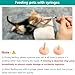 YeulYuuri Pet Feeding Bottle and Syringe Set for Puppies and Kittens(1 Bottles,2 Syringes,6 Nipples), Blue