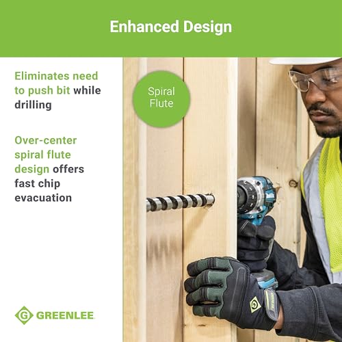 Greenlee 66PT-1 Nail Eater Bit with Self-Feeding Screw Point, 1 x 18 Steel Nail Eater Drill Bit with 7/16" Hexagonal Shank by Greenlee - Image 4