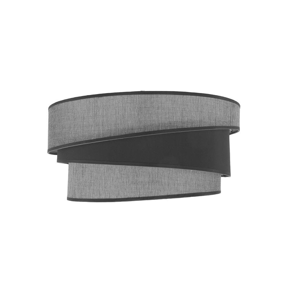 Abat-jour suspendu gris E27 grand format 40x30x20 cm pour lumière tamisée