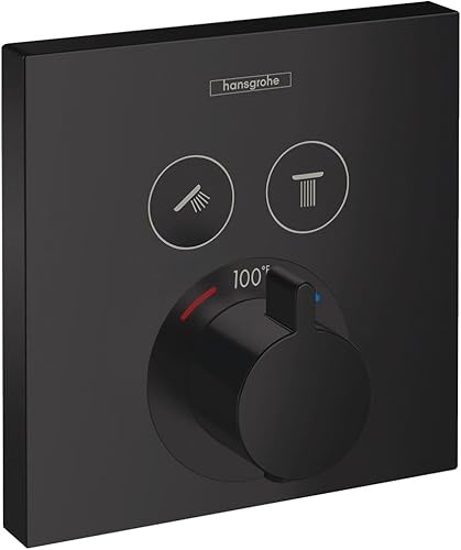 Miniatura 6 de hansgrohe ShowerSelect 15763141 - Moderna manija de 15763141 con memoria de temperatura, válvula, desviador en bronce cepillado