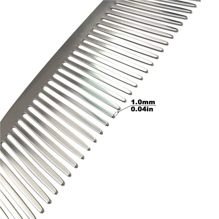 Set de 2 Peines de Barbero Antiestáticos de Metal miniatura 4