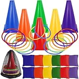 Photo Gallery loppdece 31 pezzi giochi di lancio per feste per bambini, 3 in 1, giochi di carnevale, giochi con cono di traffico, anelli di lancio per compleanni, feste, giochi all aperto Photo Gallery loppdece 31 pezzi giochi di lancio per feste per bambini, 3 in 1, giochi di carnevale, giochi con cono di traffico, anelli di lancio per compleanni, feste, giochi all aperto