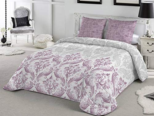 Fundeco - Edredón conforter Landry Cama 180 Cm - Color Malva