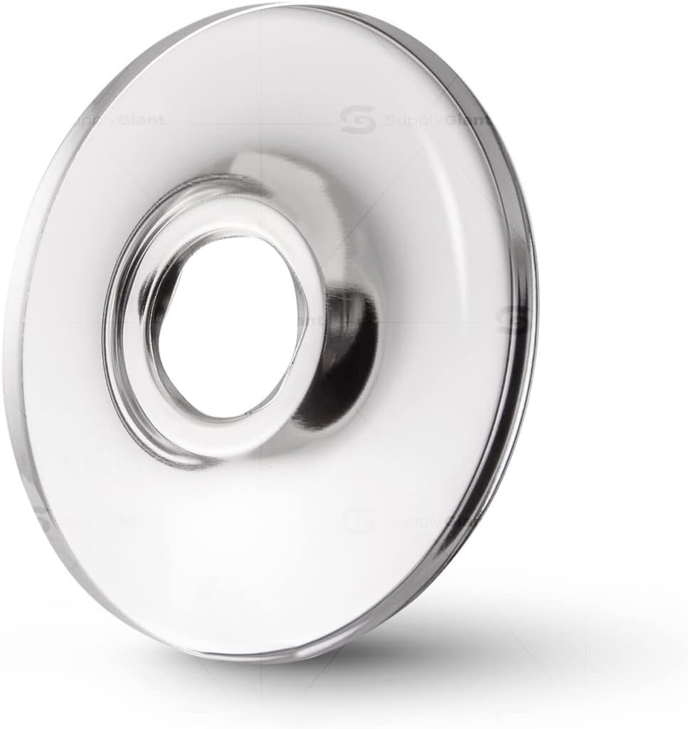 Supply Giant F-25344-25 2 inch IPS Sure Grip Flange Escutcheon Plate for Steel Tubing, Shallow, Chrome (Pack of 25)