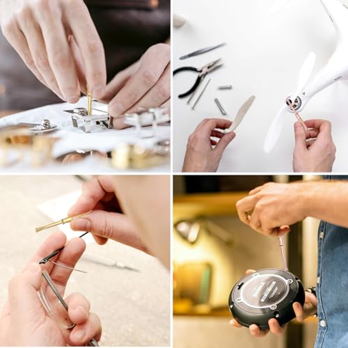 Image of 2 Pcs Screwdriver for Love Bracelet, Titanium Steel Mini Screw Driver, Bracelet Repair Screwdriver, with Non-slip Handle, Gold + Rose Gold