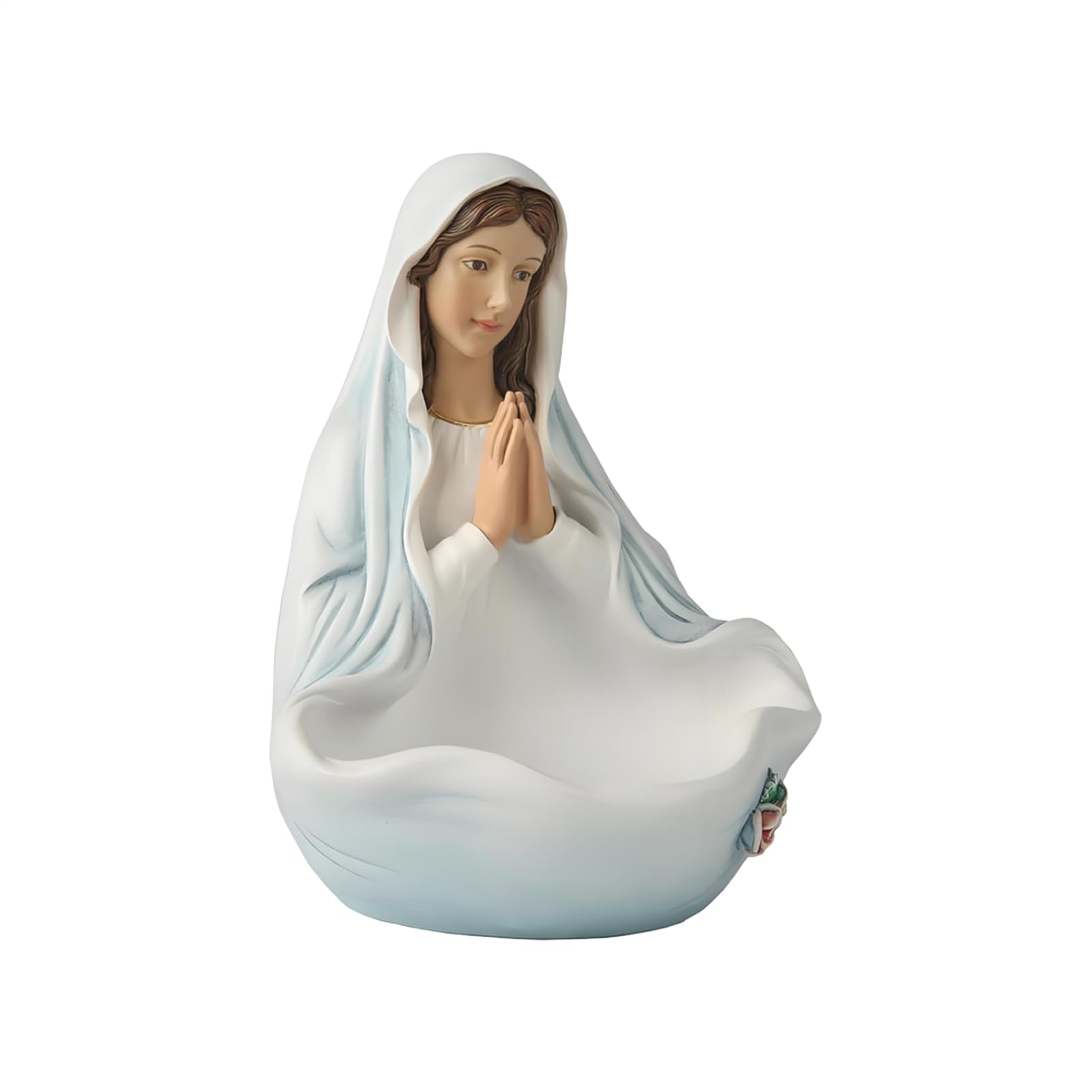 Sculpture religieuse Mère Marie finition premium avec support stable