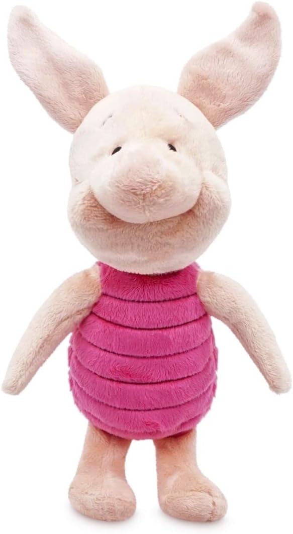 Disney Store Official Piglet Small Soft Toy for Kids, Cuddly Character with Fuzzy Texture and Embroidered Details, Plushy Suitable for All Ages