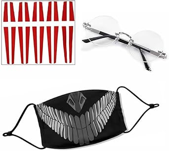 Takakura Cosplay Mask Glasses Anime Takakura Tattoos Okarun Prop Costume
