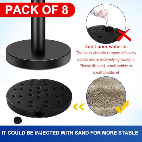 Xpcare 8PCS (PACK OF 1) Crowd Control Stanchion,8 Pieces Stanchion Set With 6.6Ft/2 M Black Retractable Belt thumb #2