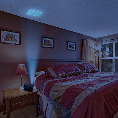 Homedics Soundsleep Recharged Alarm Clock & White Noise Sound Machine, 6-In-1 Projection Alarm Clock And Sleep Sound Machine, 8 Nature Sounds And Indoor Temperature Sensor, Auto-Off Timer #TOP3