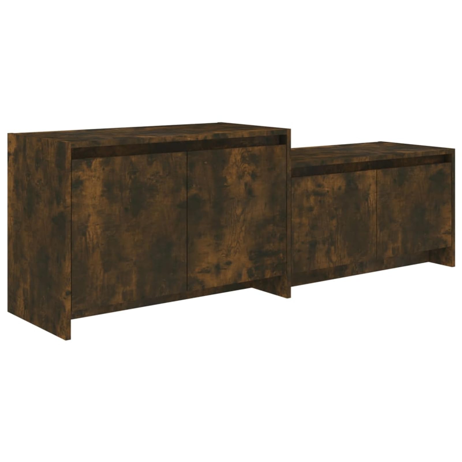 Gecheer TV-Schrank Räuchereiche 146,5x35x50 cm Holzwerkstoff, Moderne TV Lowboard Fernsehschrank für Home-Cinema Gamerzimmer Wohnungen Büro813026