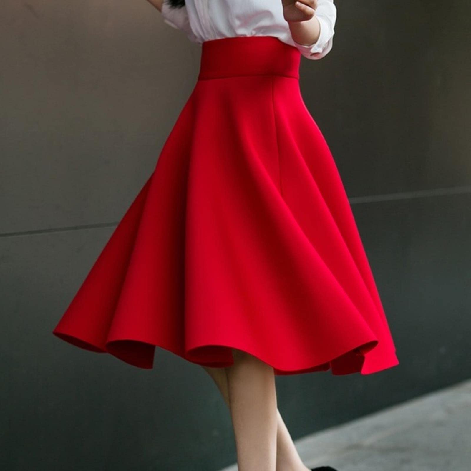Jupe plissée Jupe De Taille Plus Maigre Jupes À Taille Haute Femme Jupe Plissée