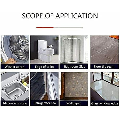 Image of PAXCOO 180ml Tiles Gap Filler Waterproof Crack Seal Agent Grouting Paste Tiles Waterproof Silicone Sealant for DIY Home Sink Tile Gap Filler Grouts Repair Tube for Kitchen,Bathroom,Home & Office Place