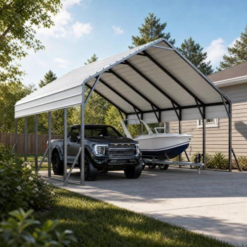 20x25x13 FT Heavy Duty Metal Carport