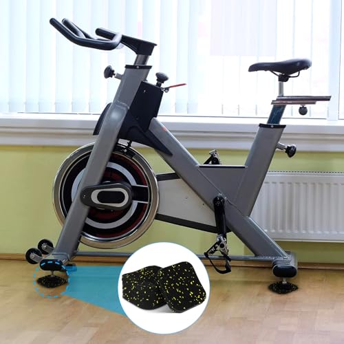 Set de 6 almohadillas para cinta de correr Mipcase 3.93 x 3.93 x 0.39 pulgadas, mats de goma antideslizantes para equipo de ejercicio, reducción de ruido miniatura 6