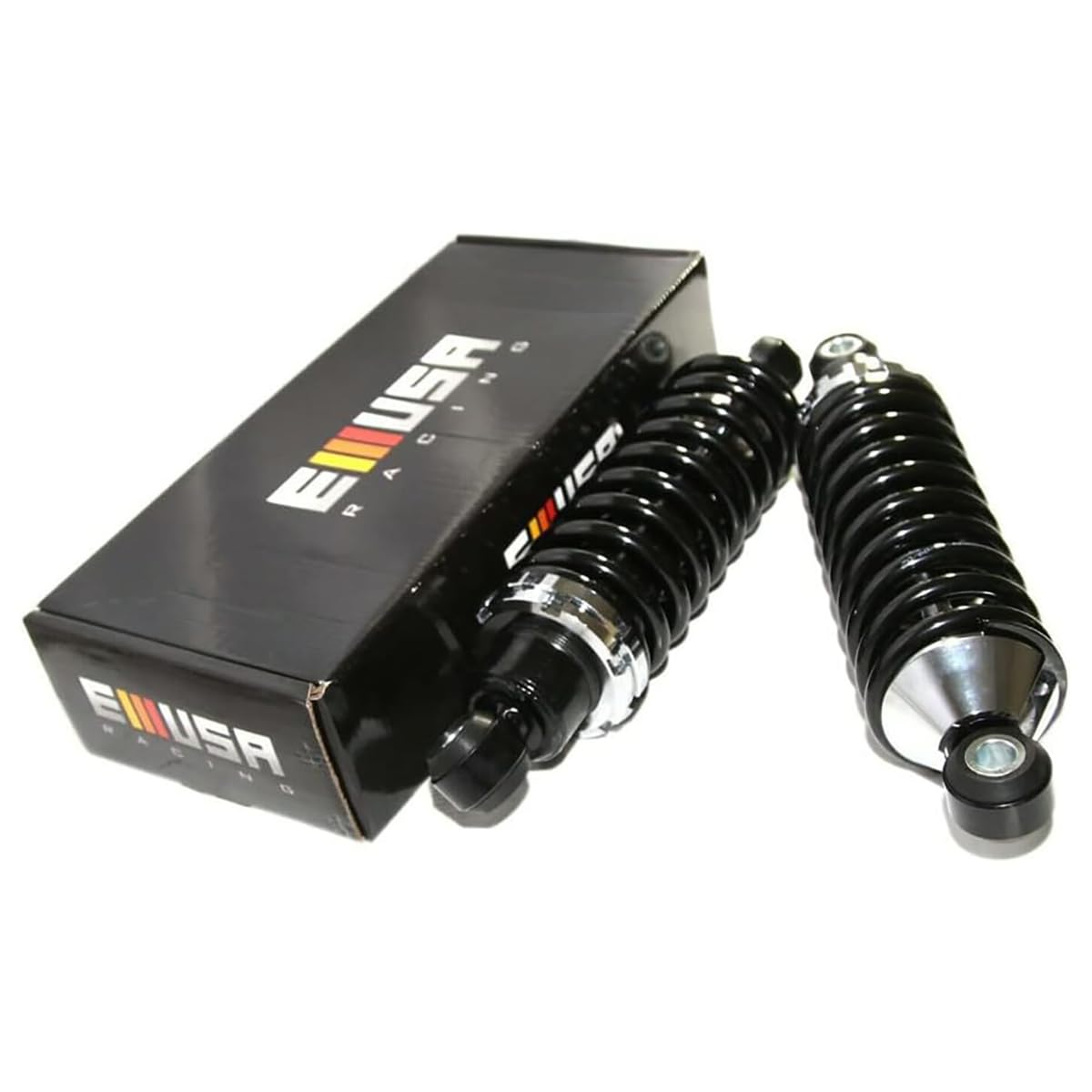 Amortiguador de choque trasero universal, ajustable trasero Street Coilover w/250 libras con muelles recubiertos negros