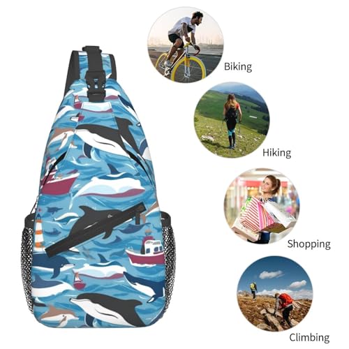 Mochila tipo bandolera con diseño de ballena miniatura 6