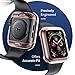 Penom Case for New Apple Watch SE Series 6 Screen Protector 44mm, Apple Watch Series 5 Series 4 Case