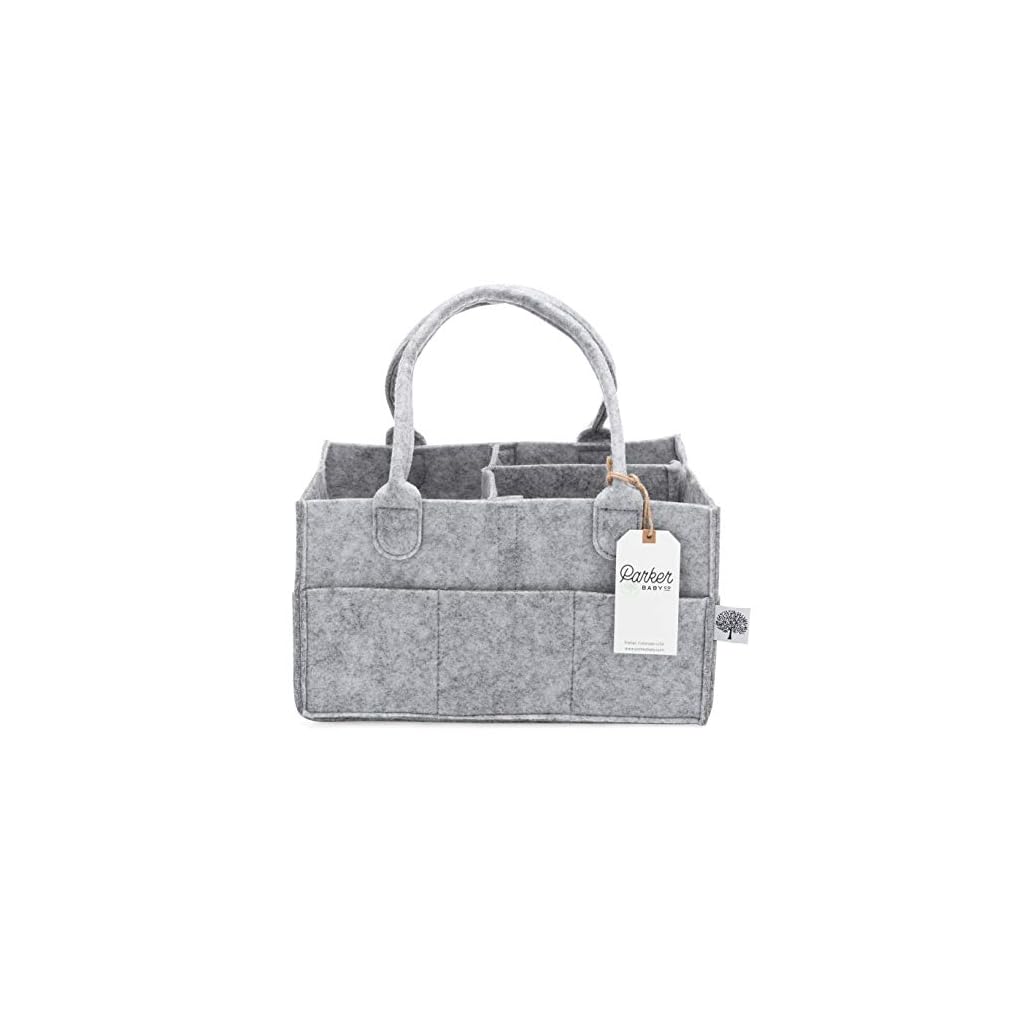 Parker Baby Diaper Caddy Nursery Storage Bin and Car Organizer for