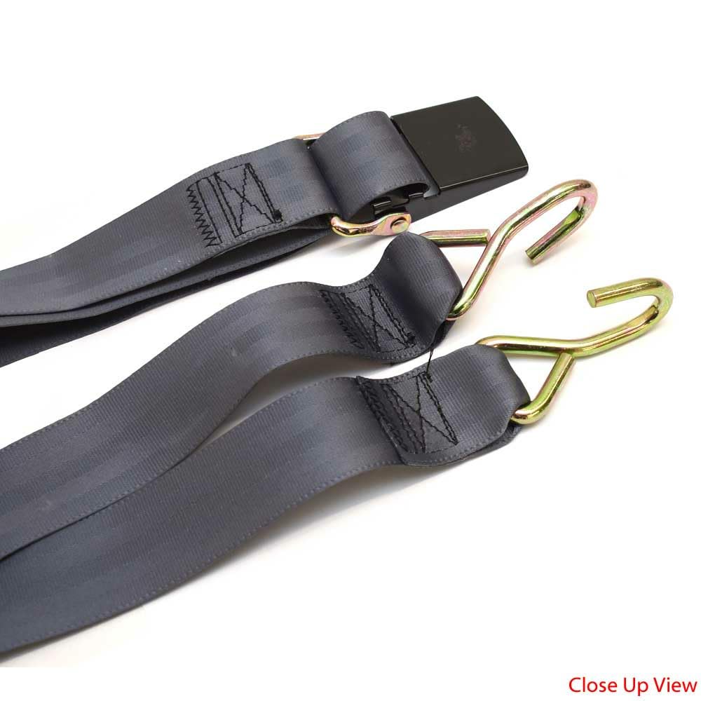 Boat Trailer Tie Down Strap 80452 | Brass J-Hooks 20 FT