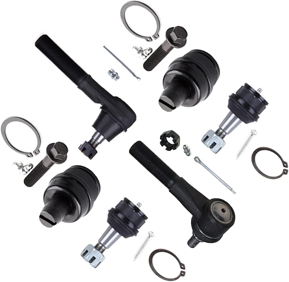 SCITOO 6-PC SET Suspension Kit For Ford E-150 E-150 Club Wagon E-150 Econoline E-150 Econoline Club Wagon Front Outer Tie Rod End Front Lower Ball Joint Front Upper Ball Joint