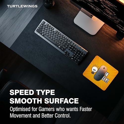 Image of TURTLEWINGS | Mousepad | Inspirational Quote Mousepad - 22x18 cm, 3mm Thick | Abstract Design Non-Slip Rubber Base | Office, Study & Gaming Use | Premium Smooth Surface 2 (Design 03)
