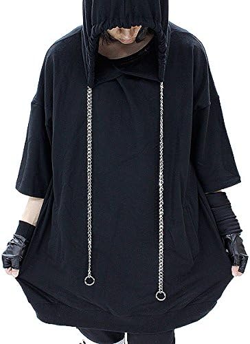 Amazon Ankorock アンコロック パーカー 半袖 メンズ パーカー 半袖 レディース パーカー 半袖 ユニセックス パーカー ビッグ パーカー ビックサイズ 大きいサイズ ロング丈 黒 ブラック 無地 トレーナー パーカー 通販