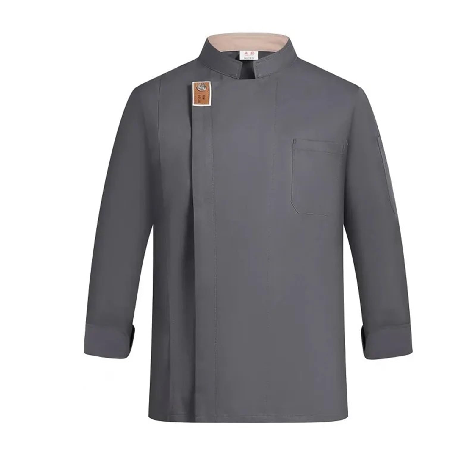 MZPOZB Chef Outfit Professional Chef Work Clothes Catering Cooking Clothes Tops Restaurant Uniform Kitchen Shirt Hotel Cook Jacket Waiter Overalls(GRAY,M)