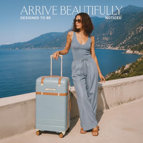 Image of uppercase Chester Large Size Trolley Bag for Travel | 360 8 Wheels Hard Luggage with TSA Lock, Anti-Theft Zippers | Hard Sided Polycarbonate Suitcase for Both Men & Women (Grey)