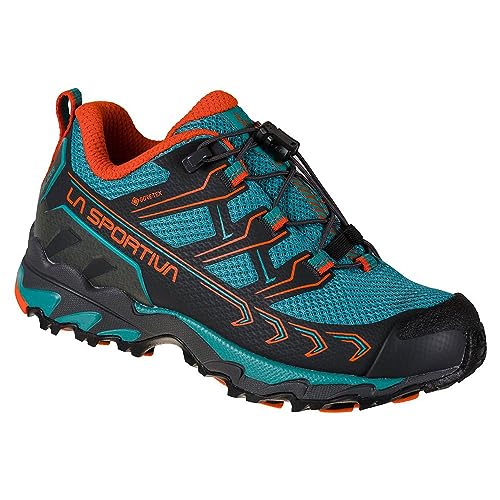 LA SPORTIVA Ultra Raptor II JR GTX Lagoon/Cherry Tomato, Zapatillas de Senderismo, 35 EU